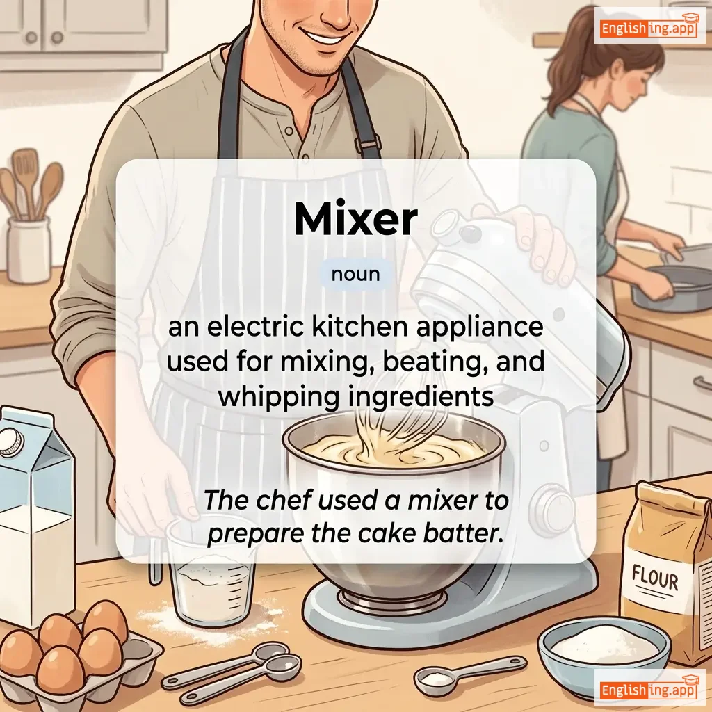 Mixer definition card — visual illustration of the meaning