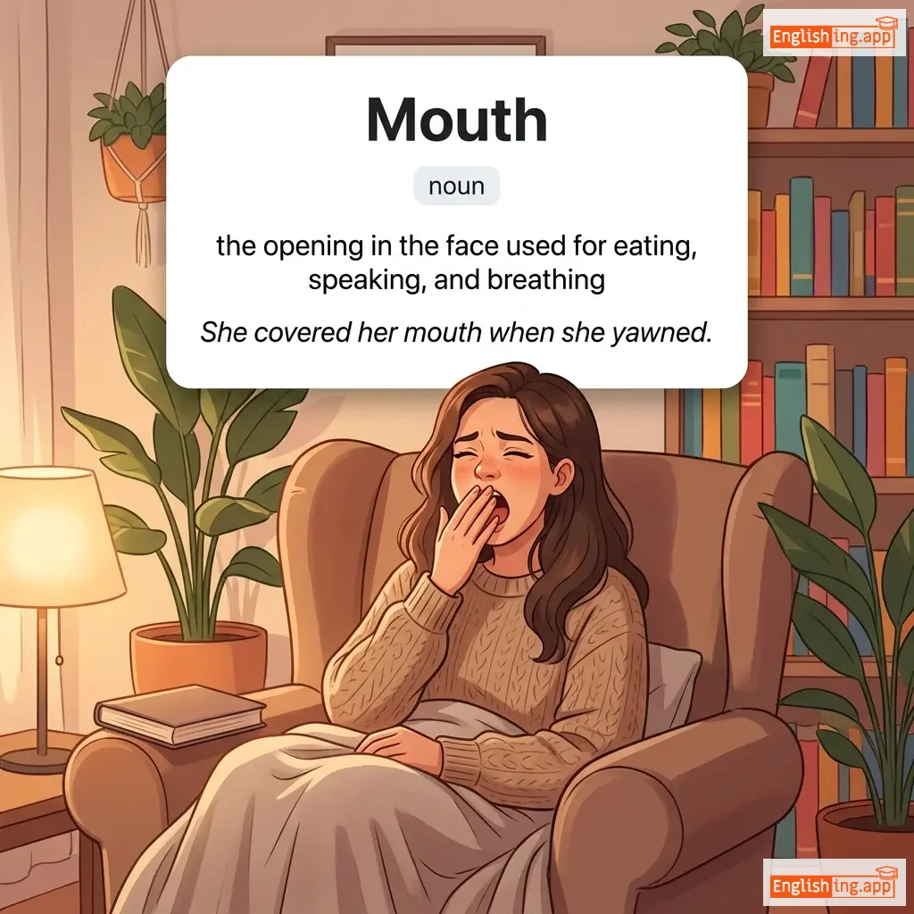 Mouth definition card — visual illustration of the meaning