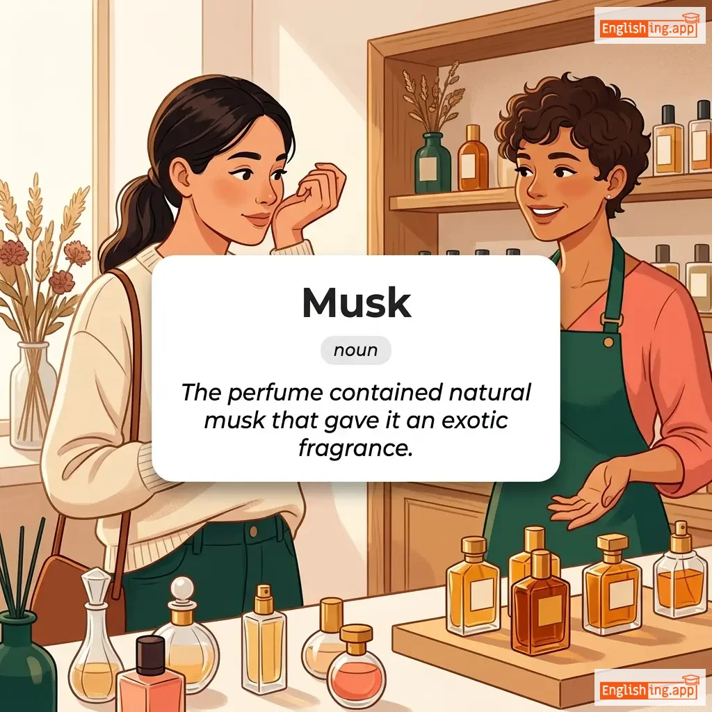 Musk definition card — visual illustration of the meaning