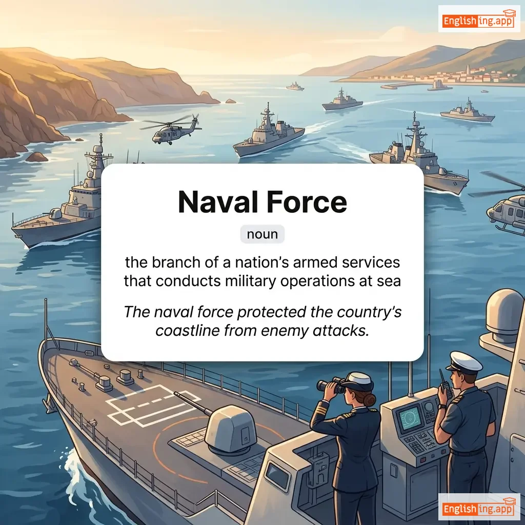 Naval Force definition card — visual illustration of the meaning