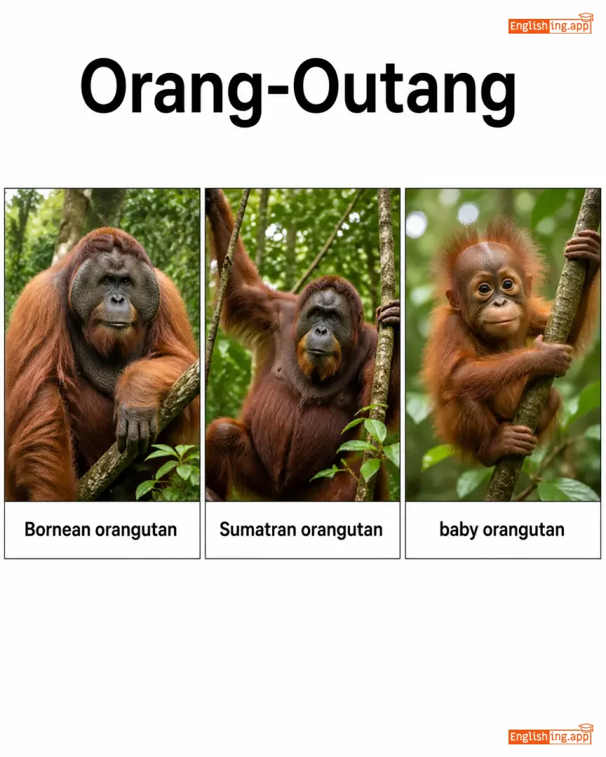 Orang-Outang definition card — visual illustration of the meaning