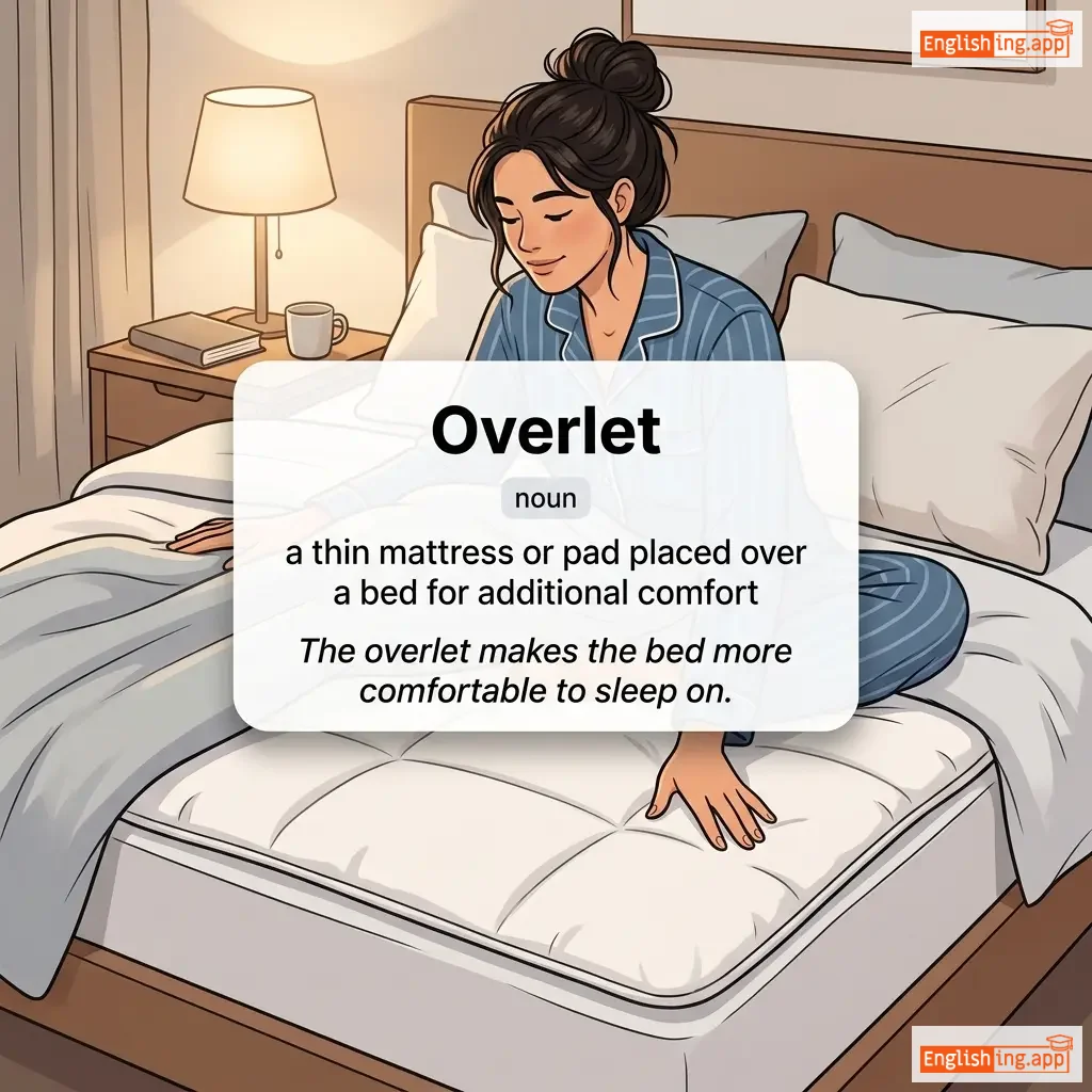 Overlet definition card — visual illustration of the meaning