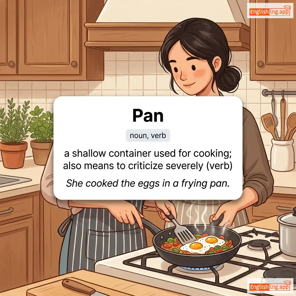 Pan definition card — visual illustration of the meaning