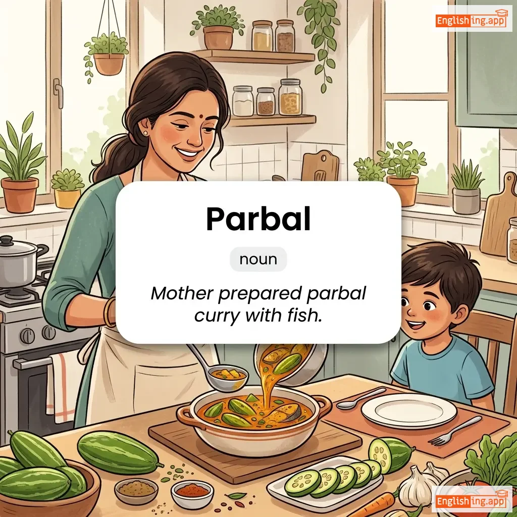 Parbal definition card — visual illustration of the meaning