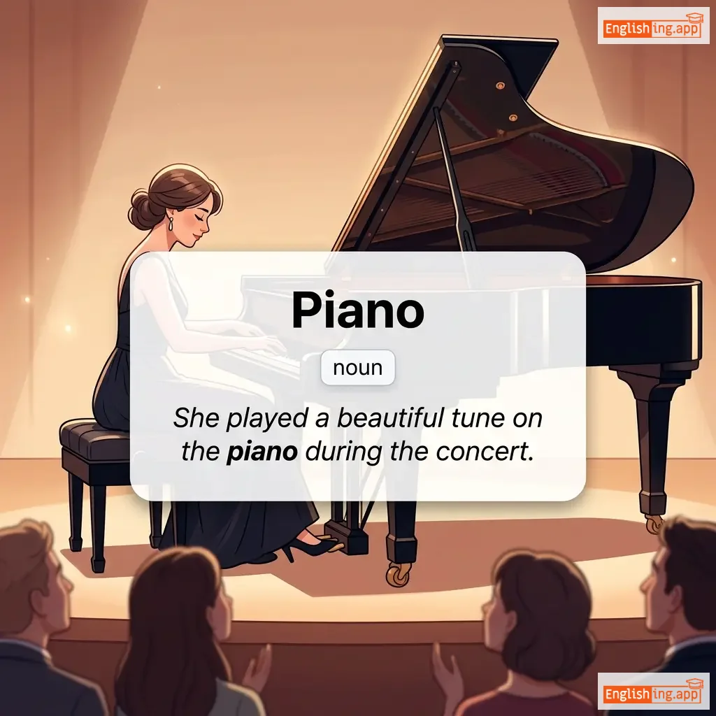 Piano definition card — visual illustration of the meaning
