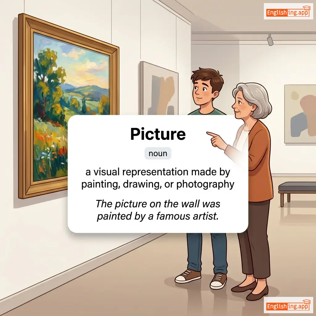 Picture definition card — visual illustration of the meaning