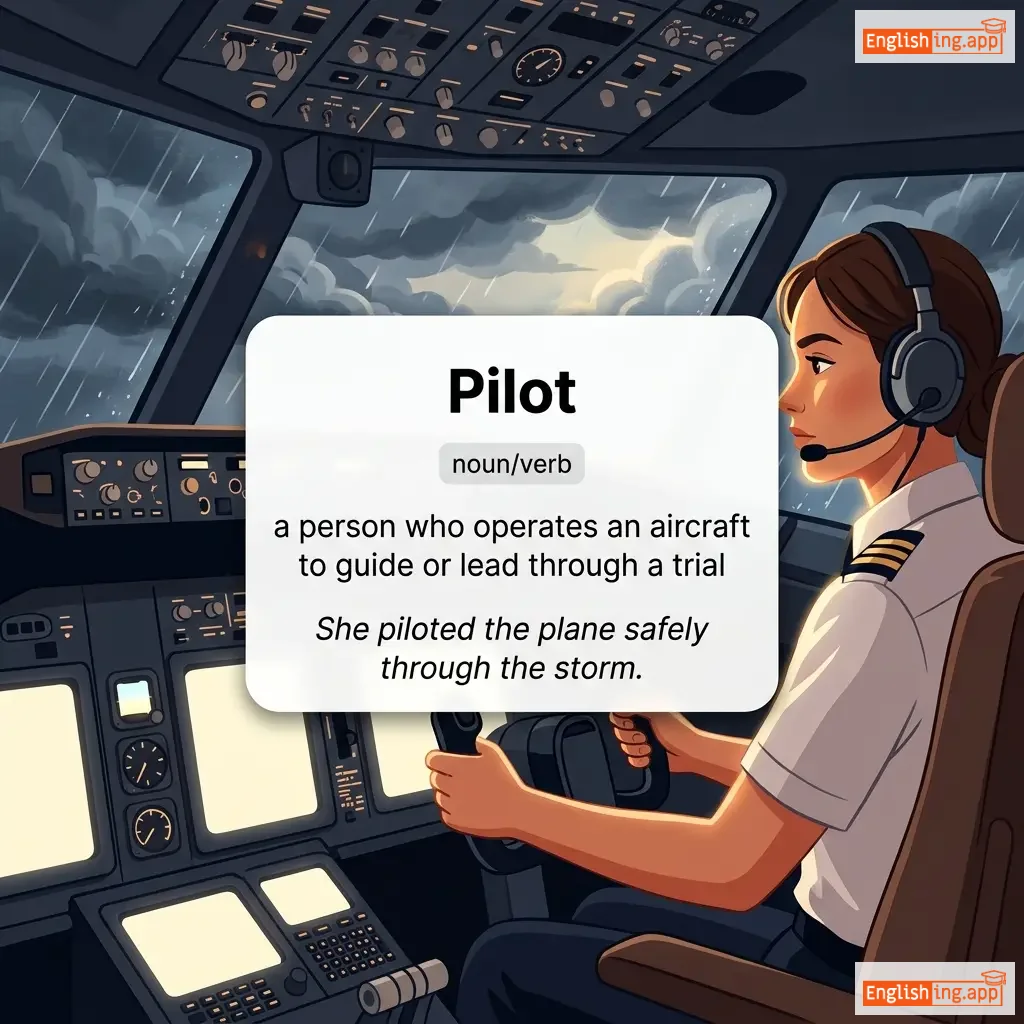 Pilot definition card — visual illustration of the meaning