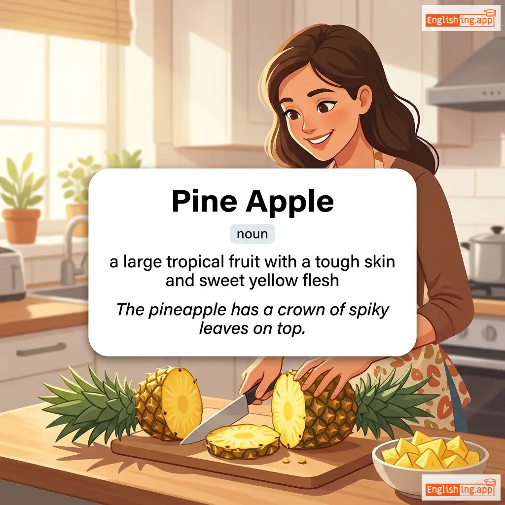 Pine Apple definition card — visual illustration of the meaning