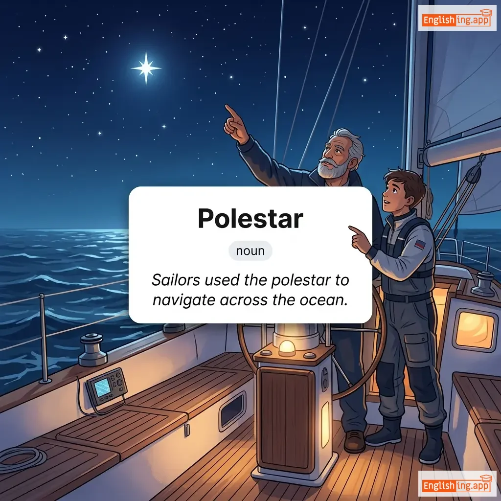 Polestar definition card — visual illustration of the meaning