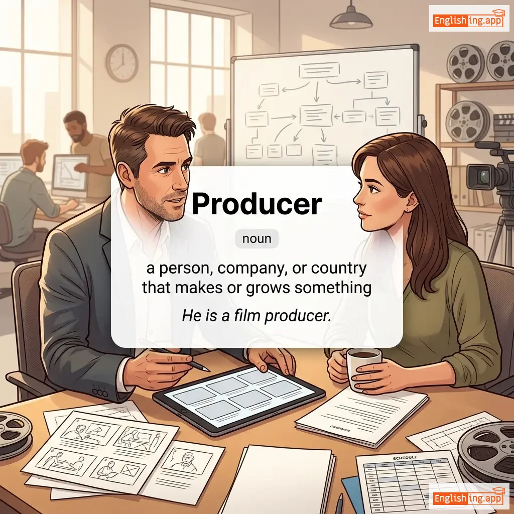 Producer definition card — visual illustration of the meaning