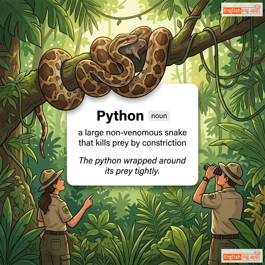 Python definition card — visual illustration of the meaning