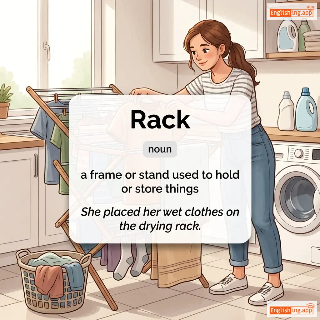 Rack definition card — visual illustration of the meaning