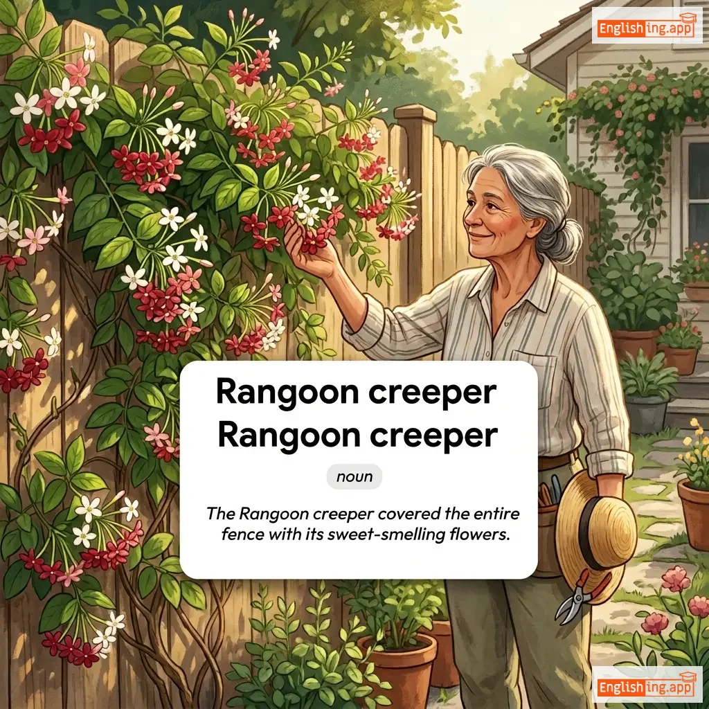 Rangoon creeper definition card — visual illustration of the meaning