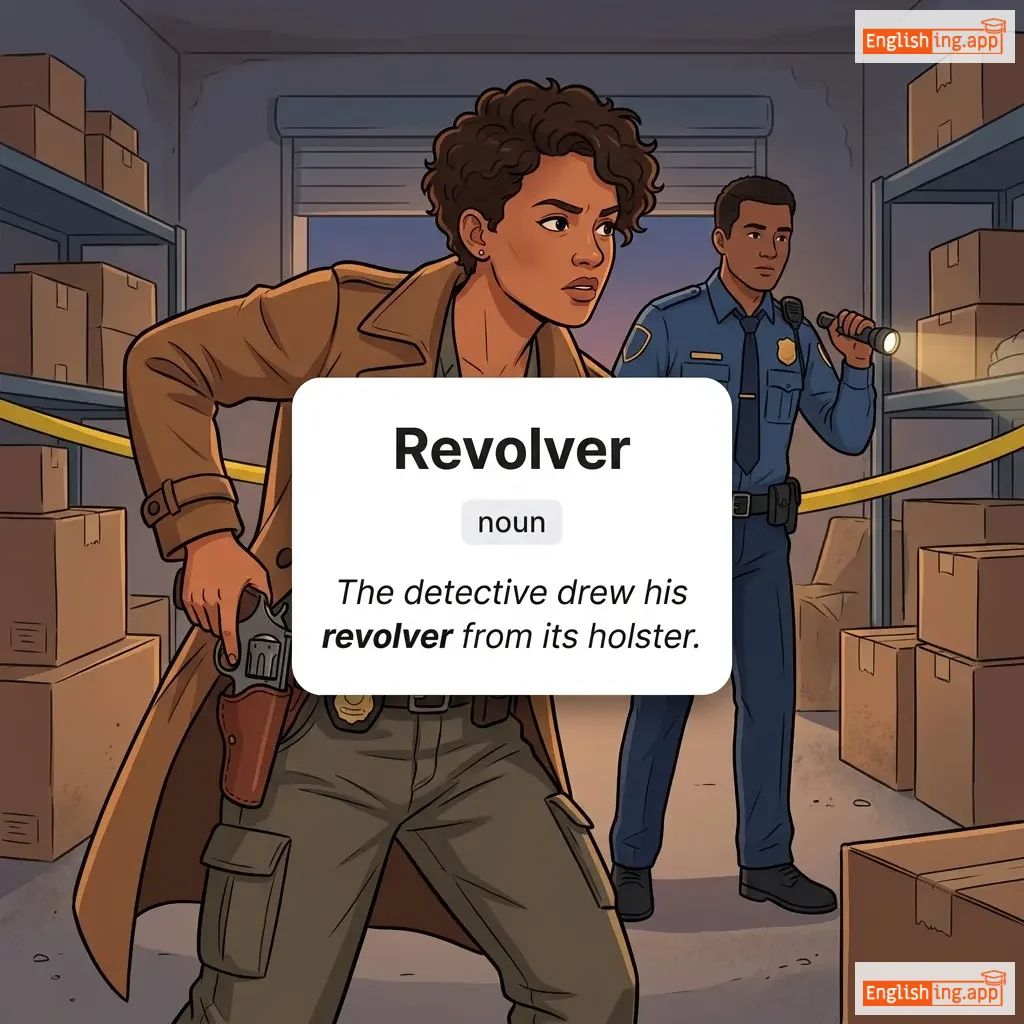Revolver definition card — visual illustration of the meaning