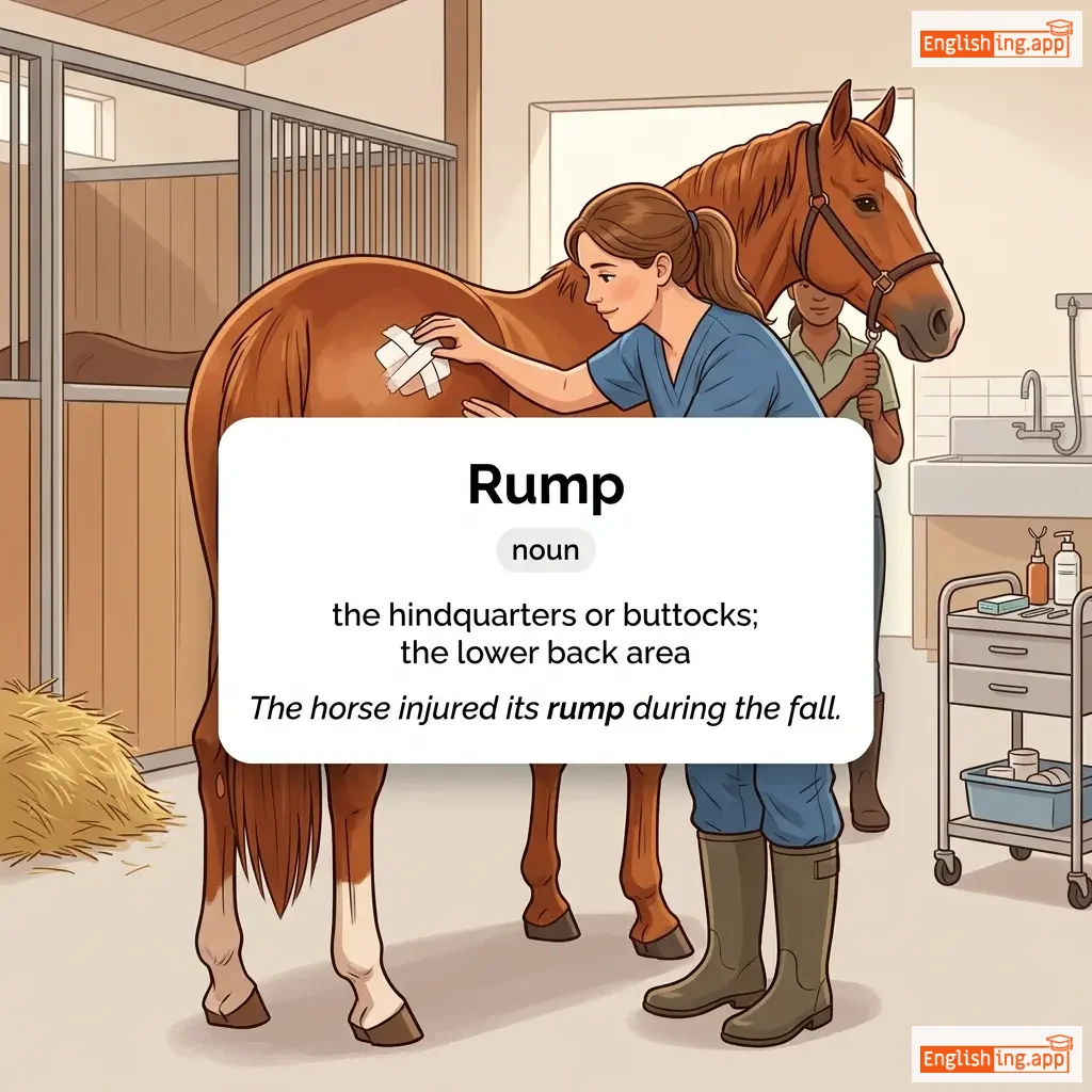 Rump definition card — visual illustration of the meaning