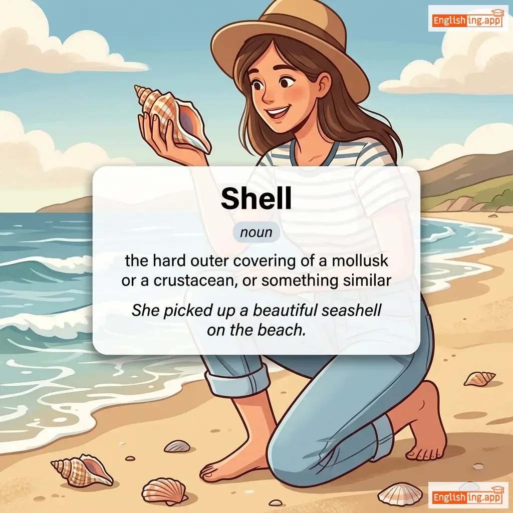 Shell definition card — visual illustration of the meaning