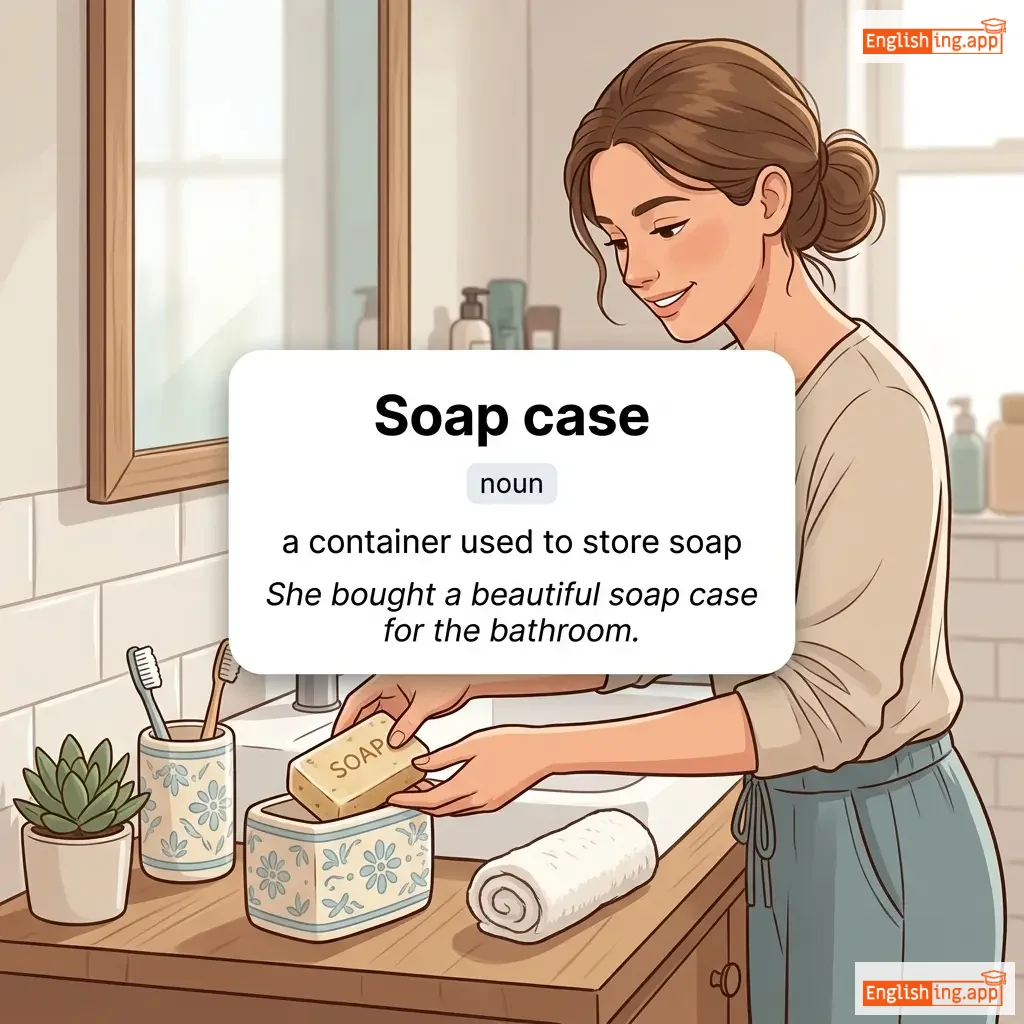Soap case definition card — visual illustration of the meaning