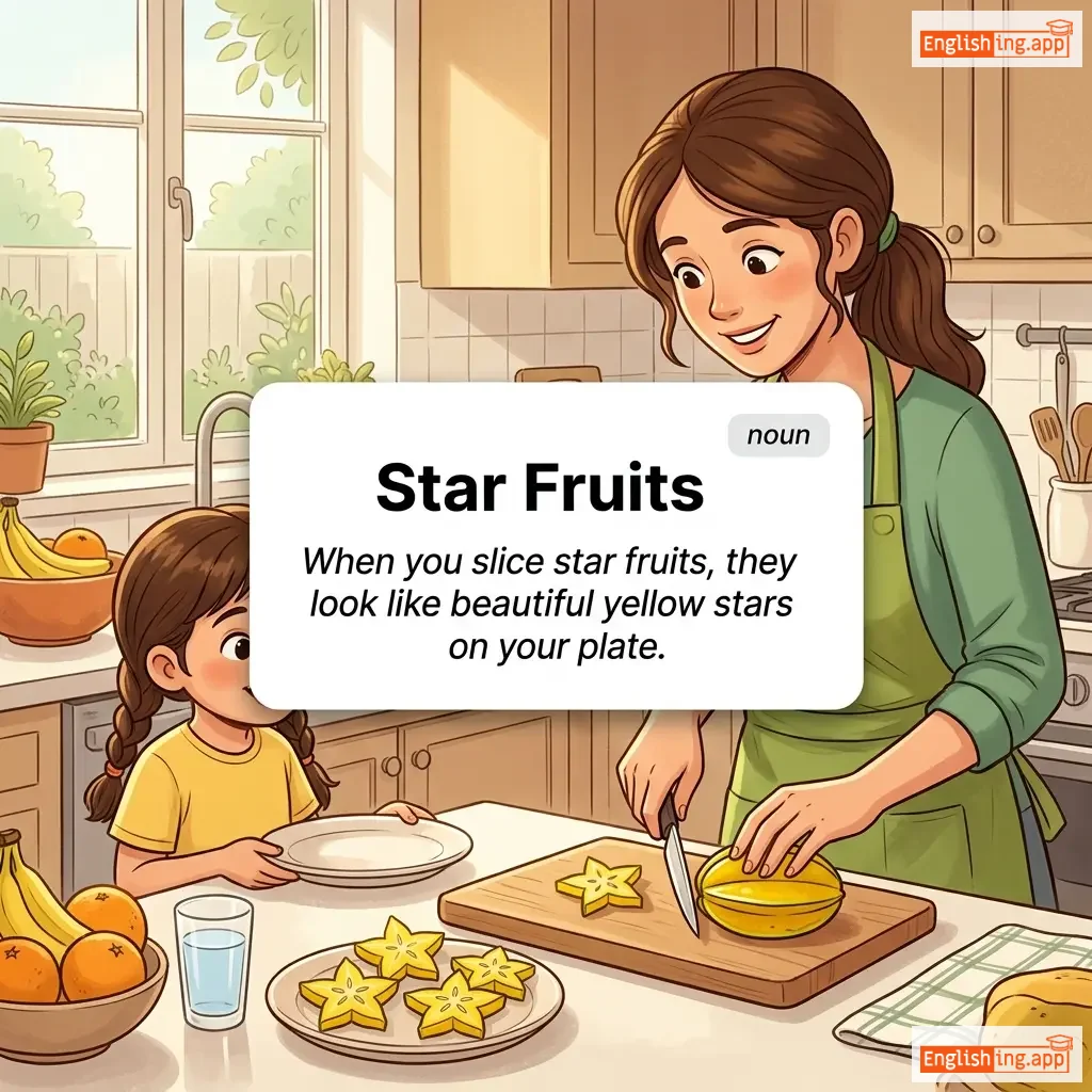 Star Fruits definition card — visual illustration of the meaning