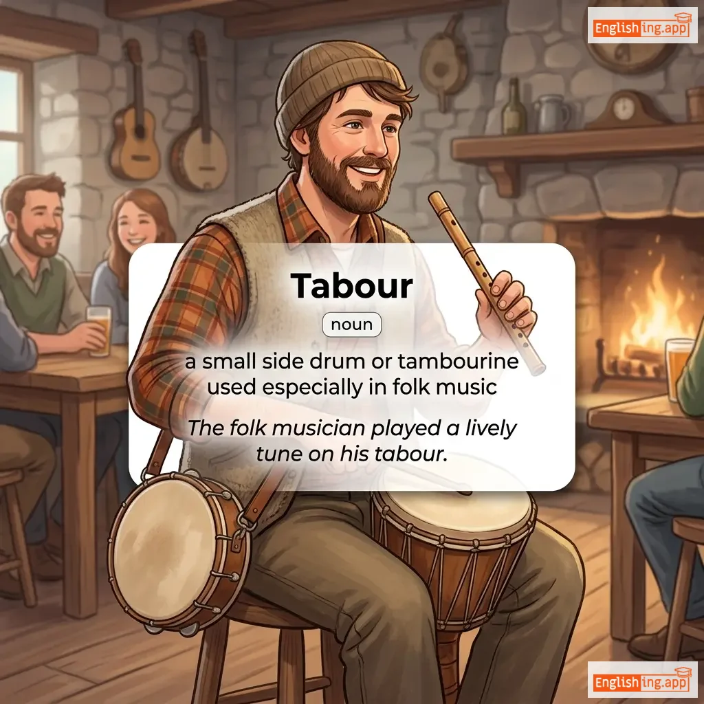 Tabour definition card — visual illustration of the meaning