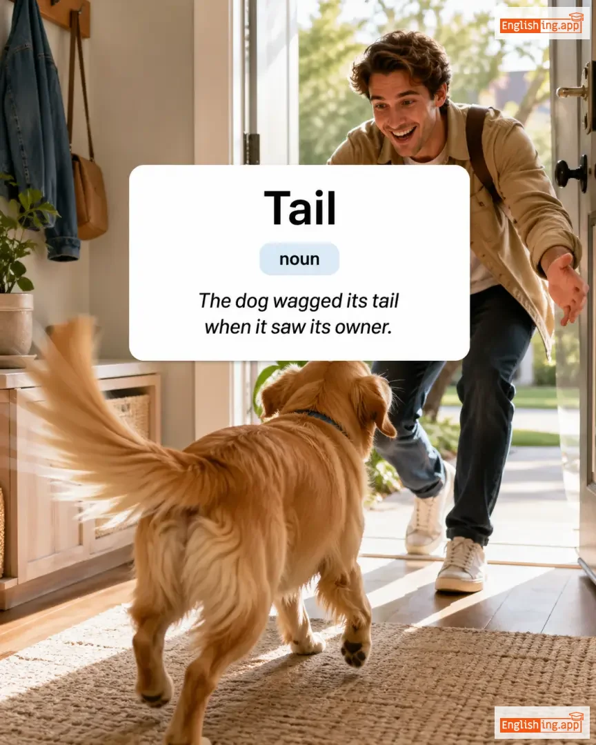 Tail definition card — visual illustration of the meaning