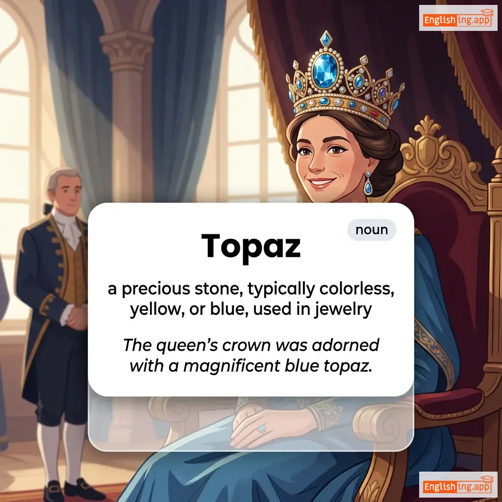 Topaz definition card — visual illustration of the meaning