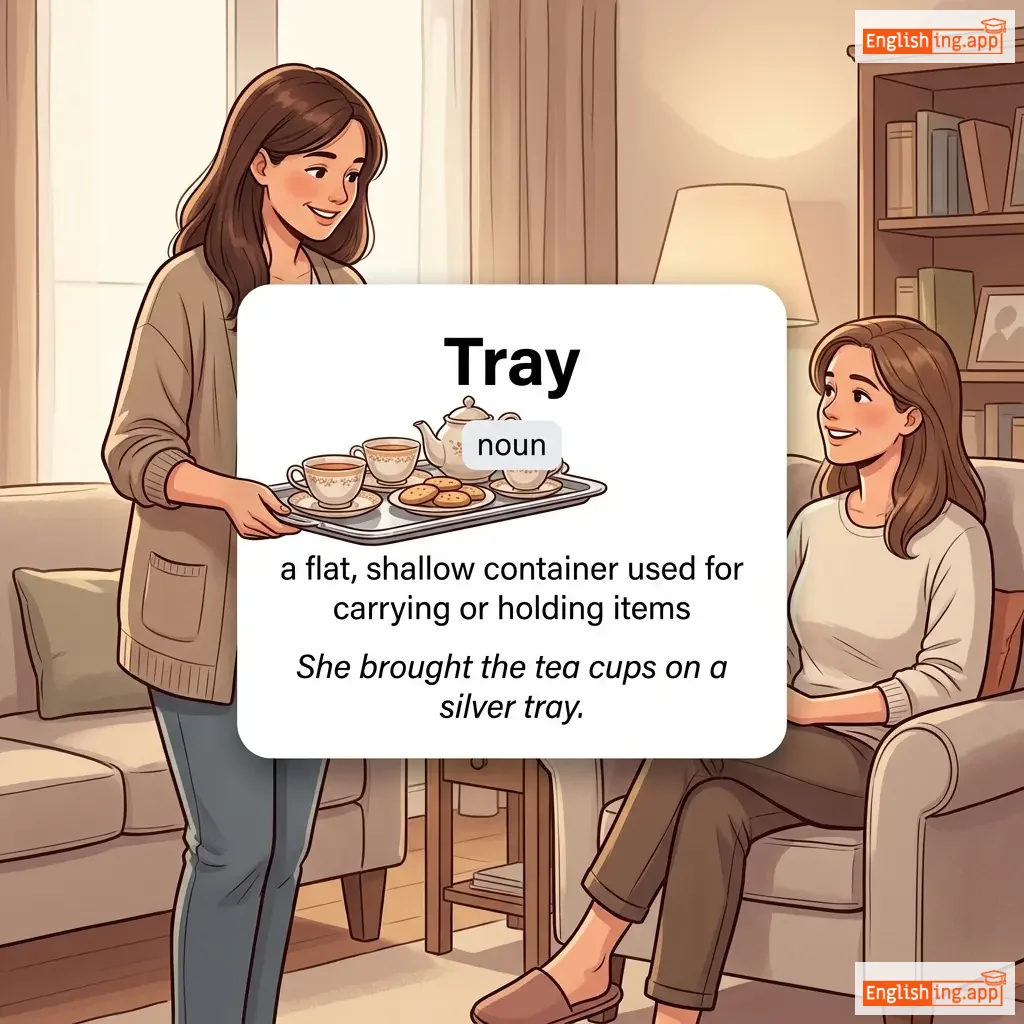 Tray definition card — visual illustration of the meaning