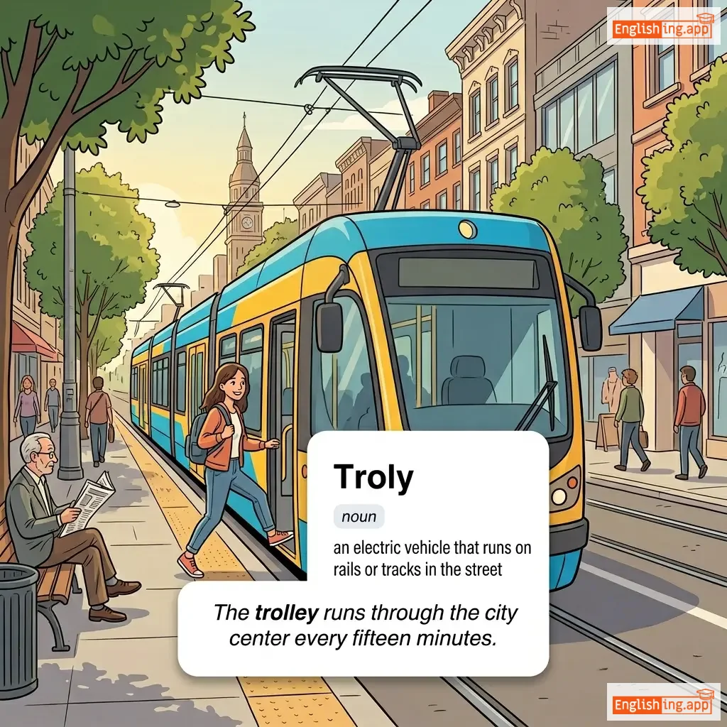 Troly definition card — visual illustration of the meaning
