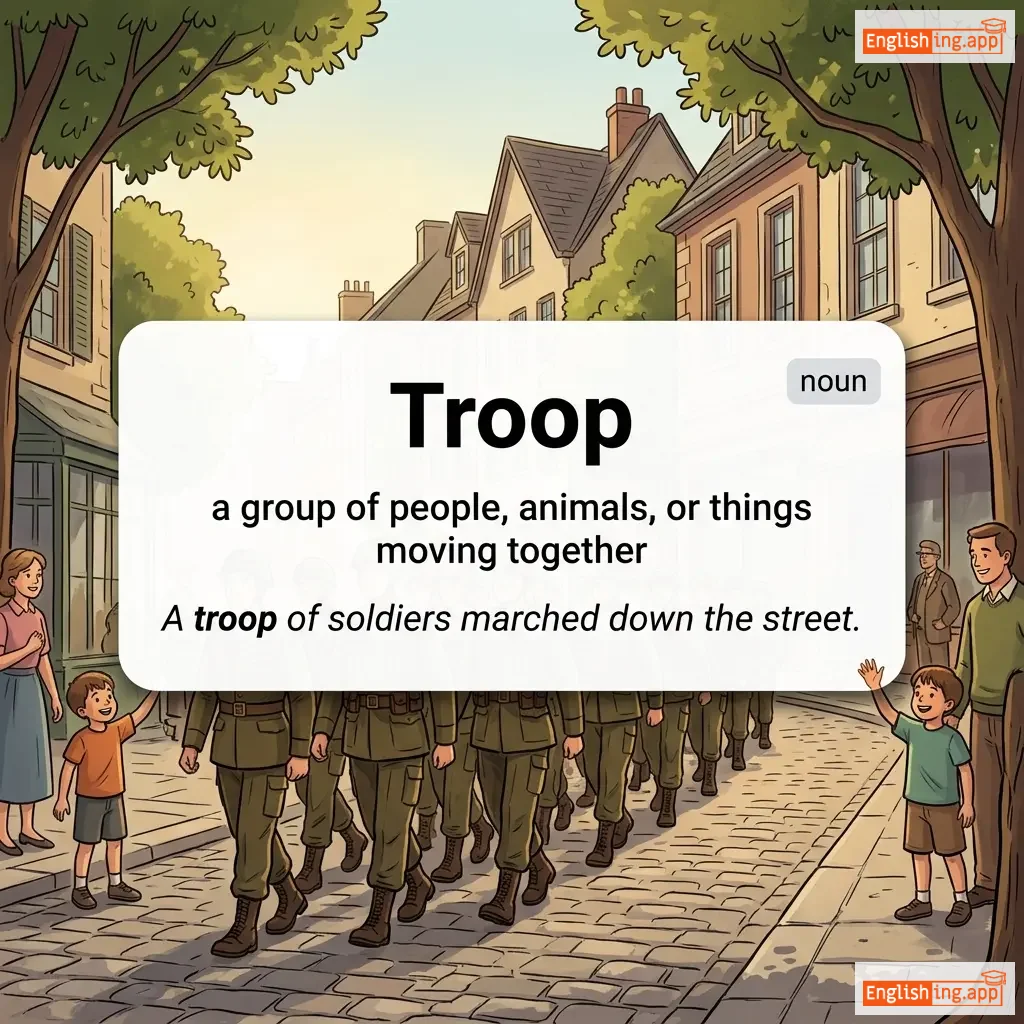 Troop definition card — visual illustration of the meaning
