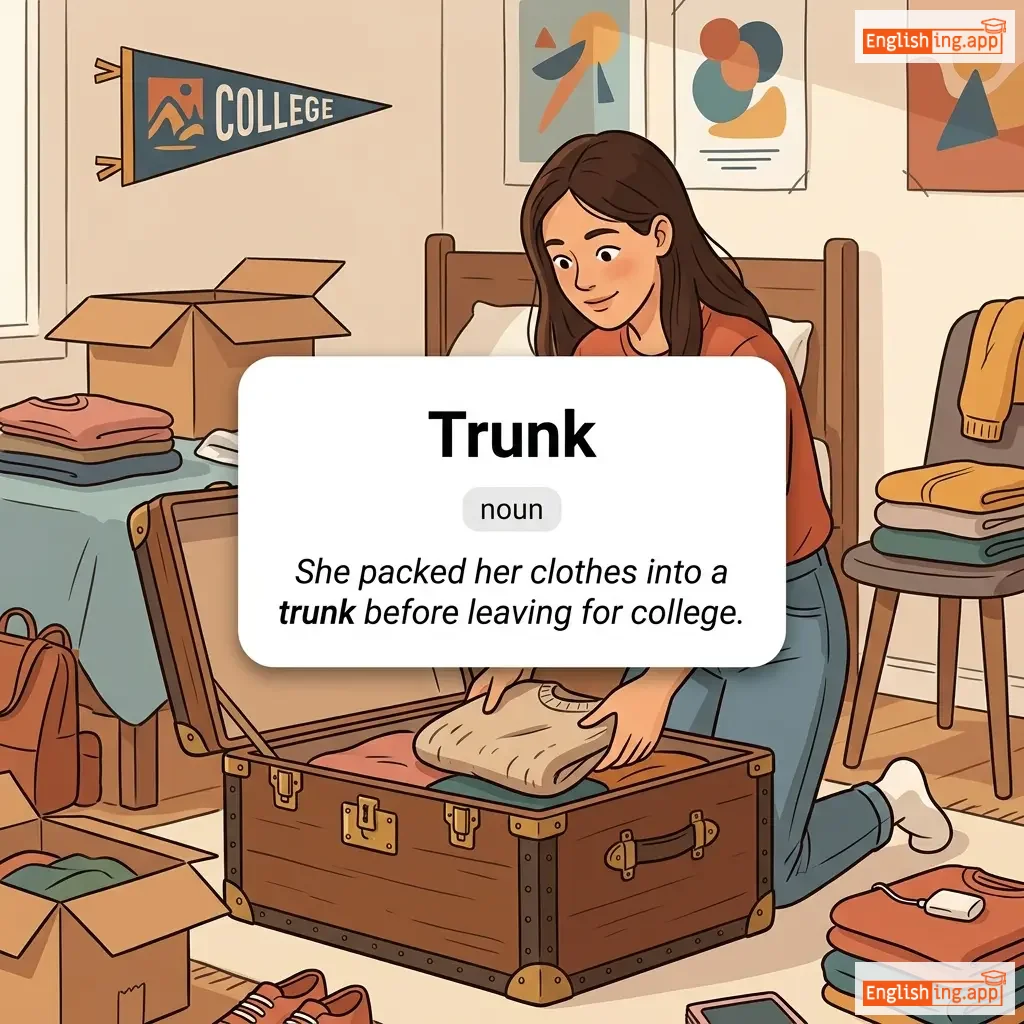 Trunk definition card — visual illustration of the meaning