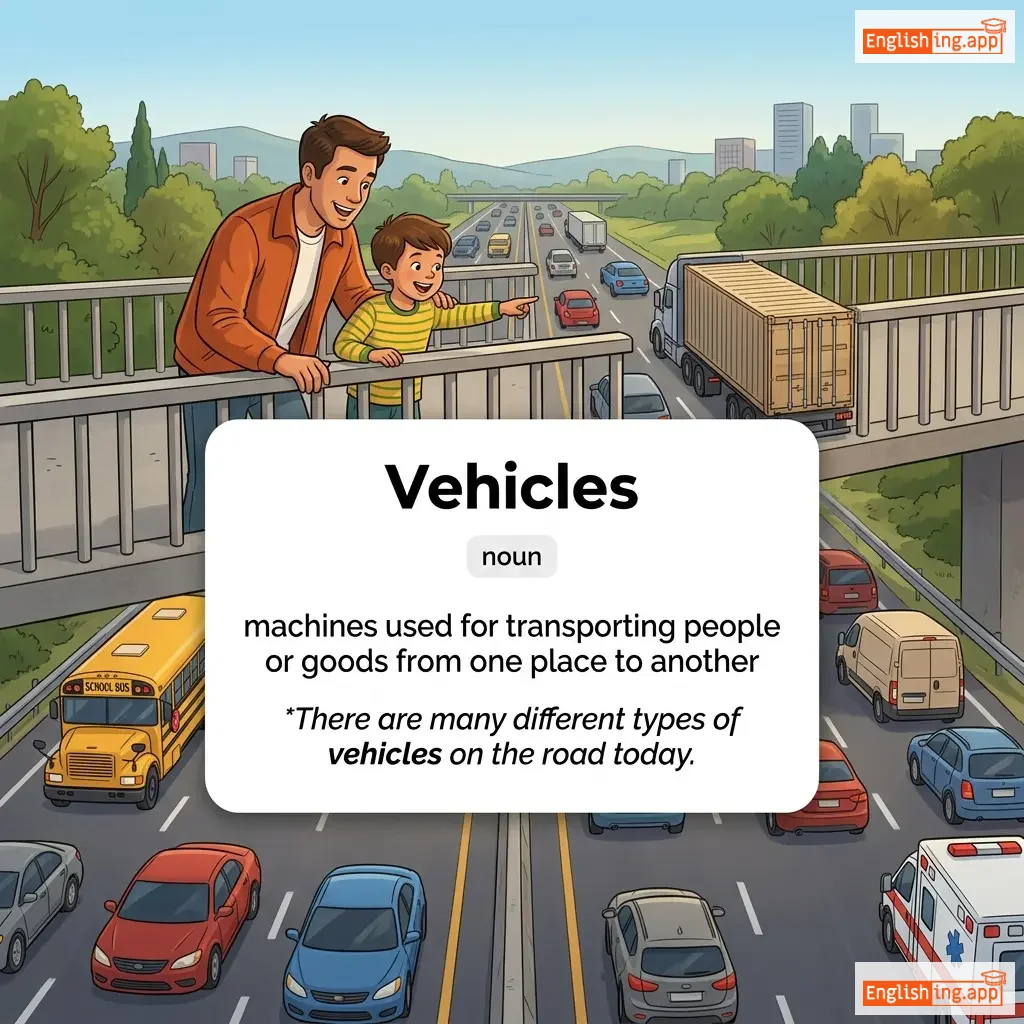Vehicles definition card — visual illustration of the meaning