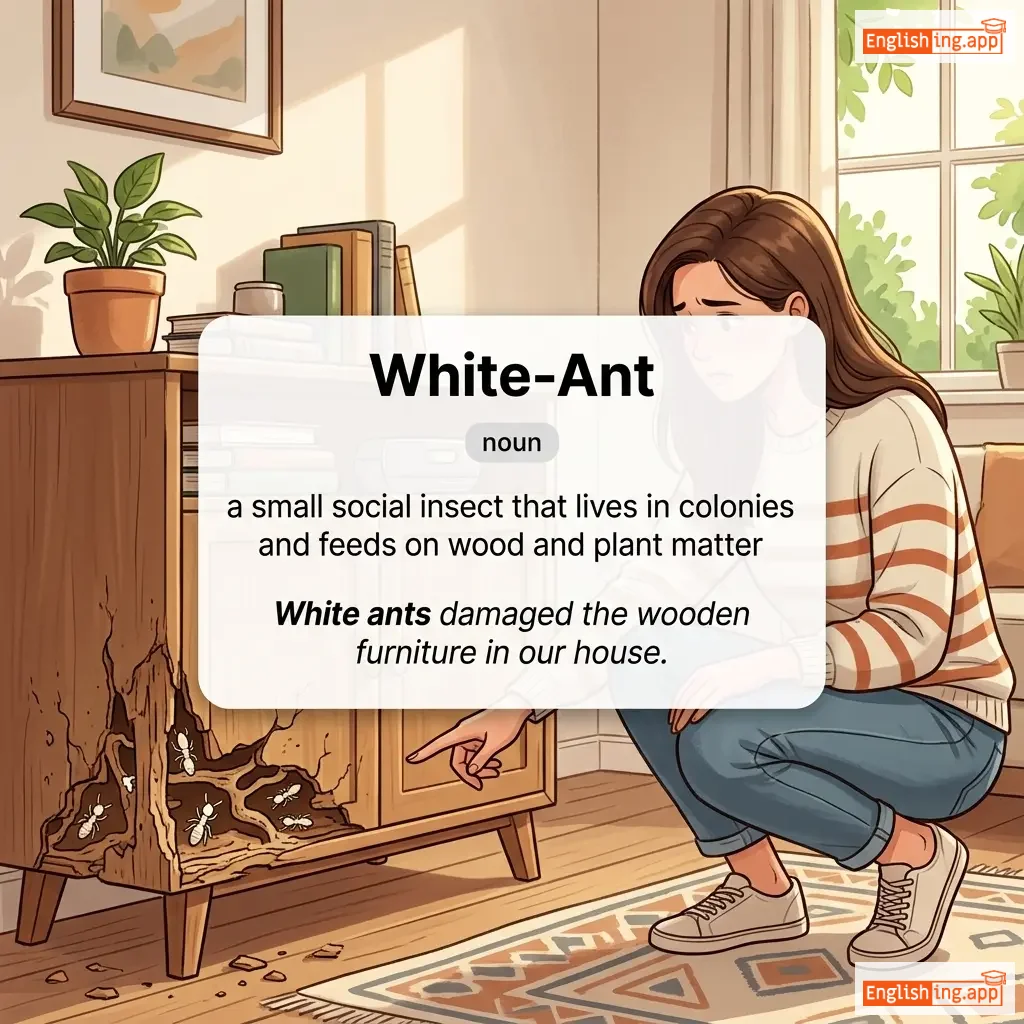 White-Ant definition card — visual illustration of the meaning