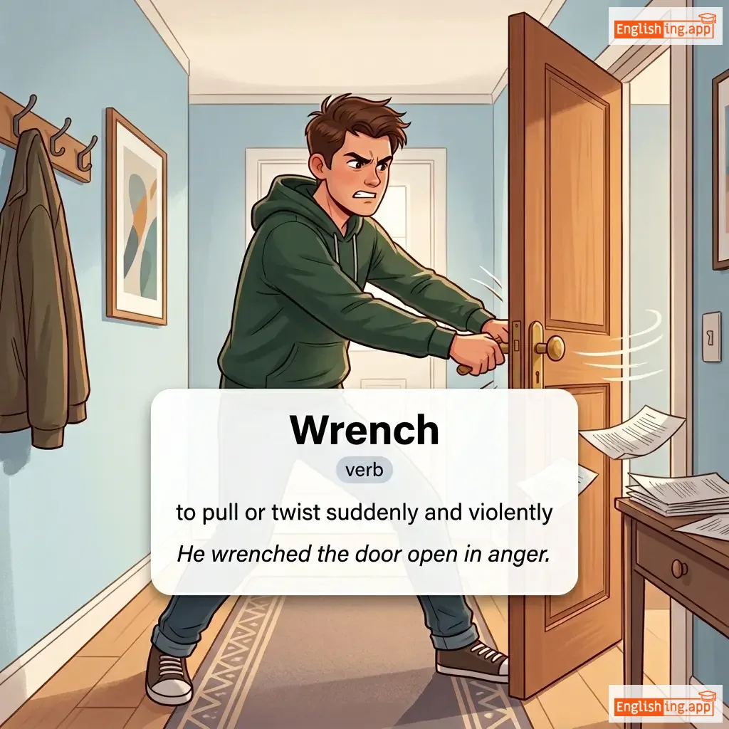 Wrench definition card — visual illustration of the meaning