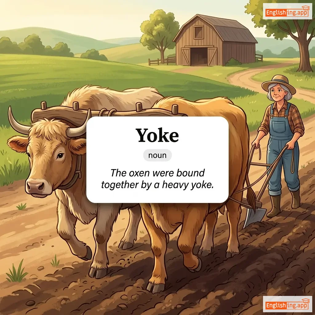 Yoke definition card — visual illustration of the meaning