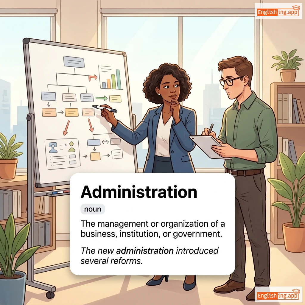Administration definition card — visual illustration of the meaning