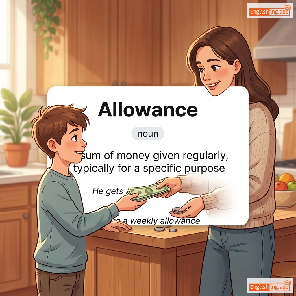 Allowance definition card — visual illustration of the meaning