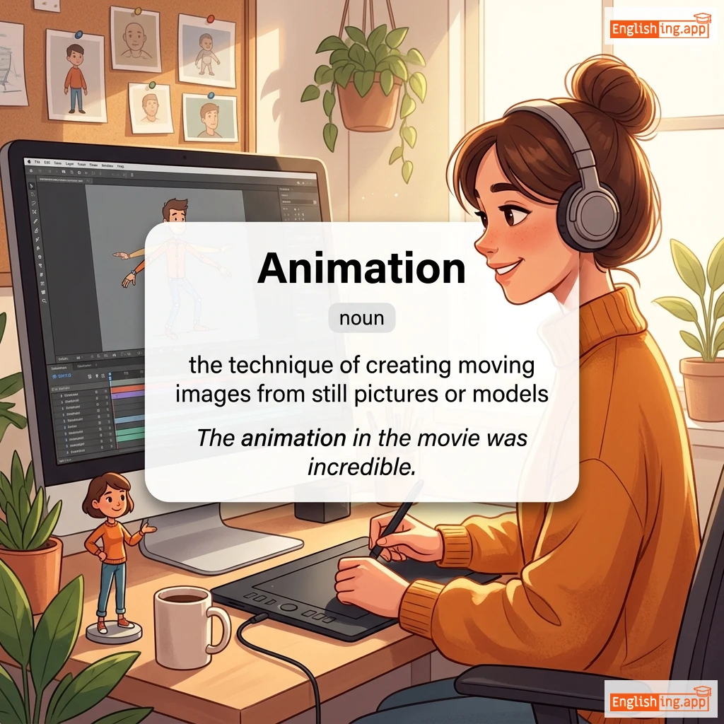 Animation definition card — visual illustration of the meaning