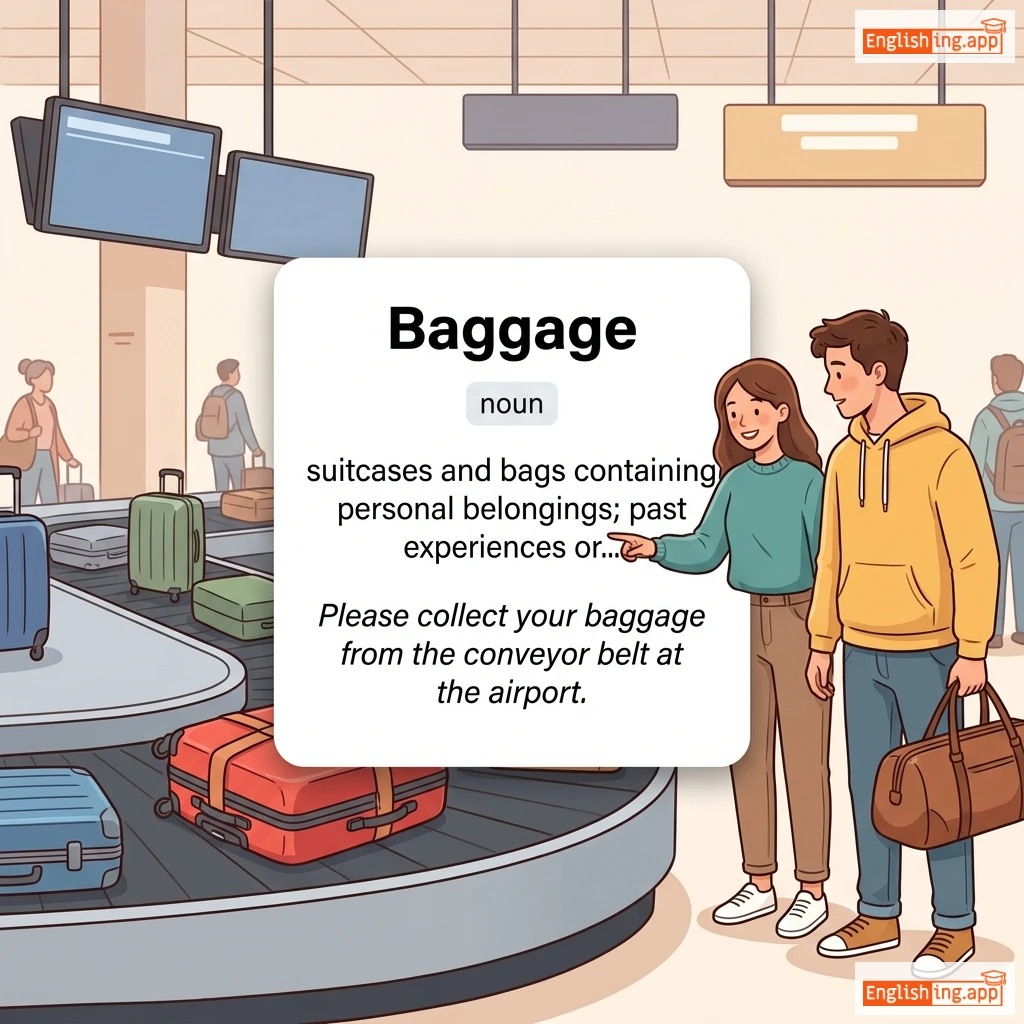 Baggage definition card — visual illustration of the meaning