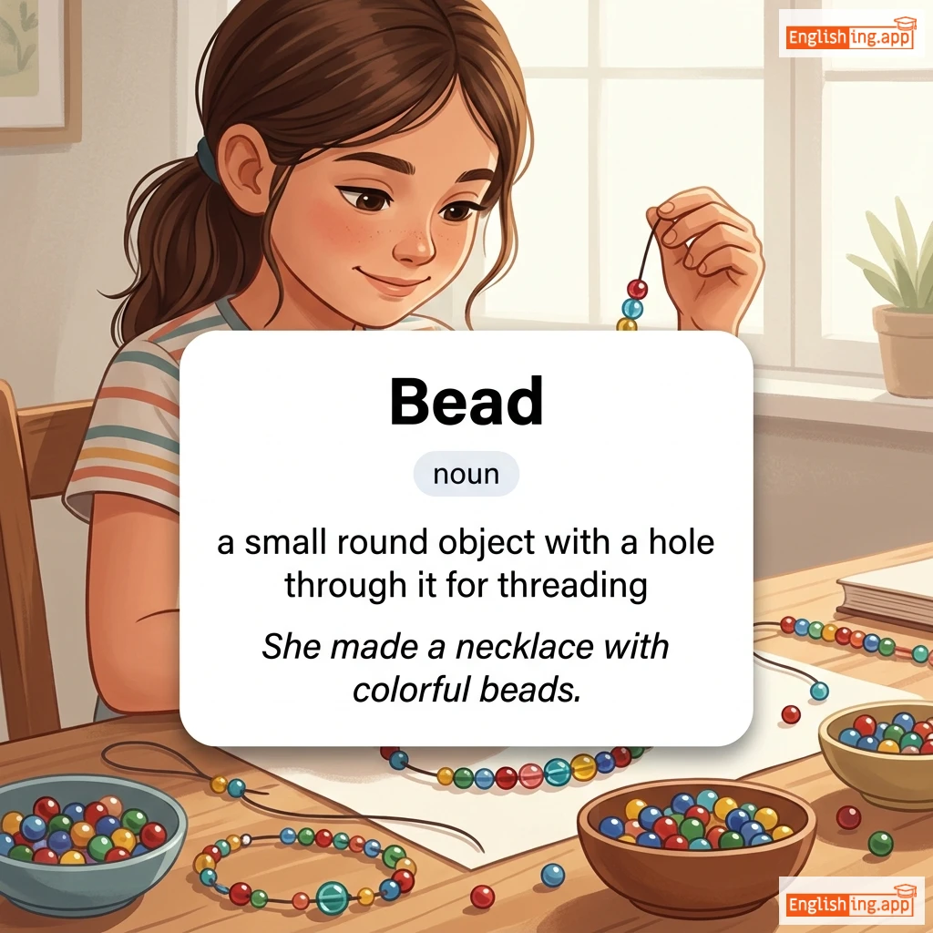 Bead definition card — visual illustration of the meaning