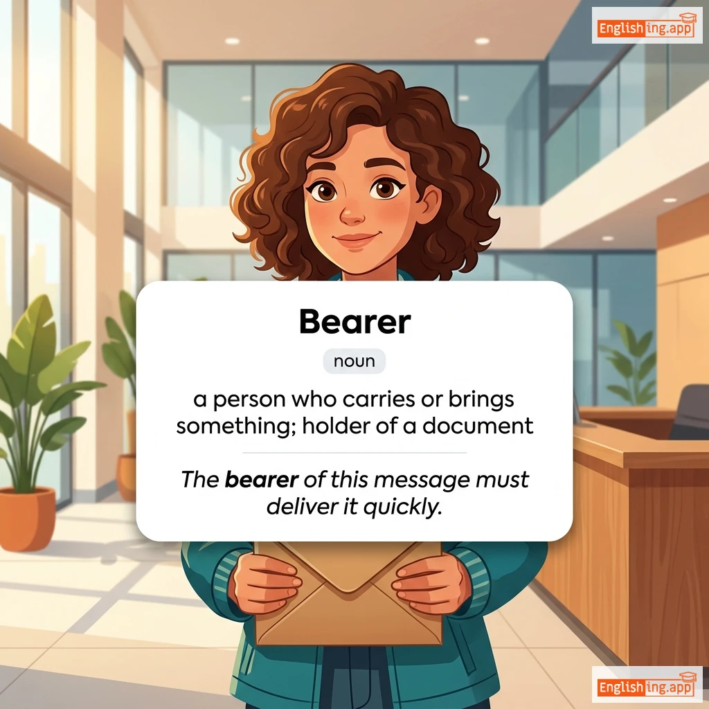 Bearer definition card — visual illustration of the meaning