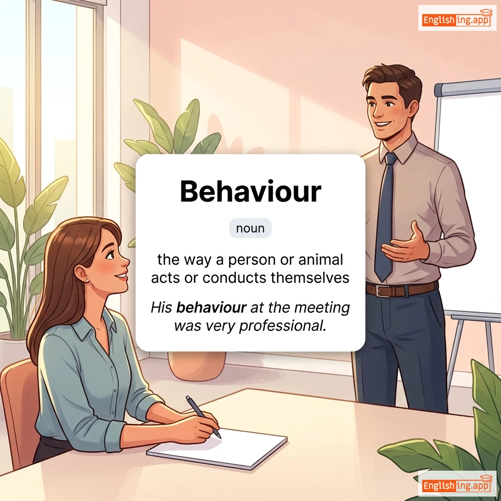 Behaviour definition card — visual illustration of the meaning