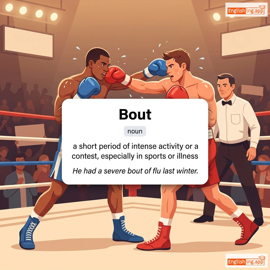 Bout definition card — visual illustration of the meaning