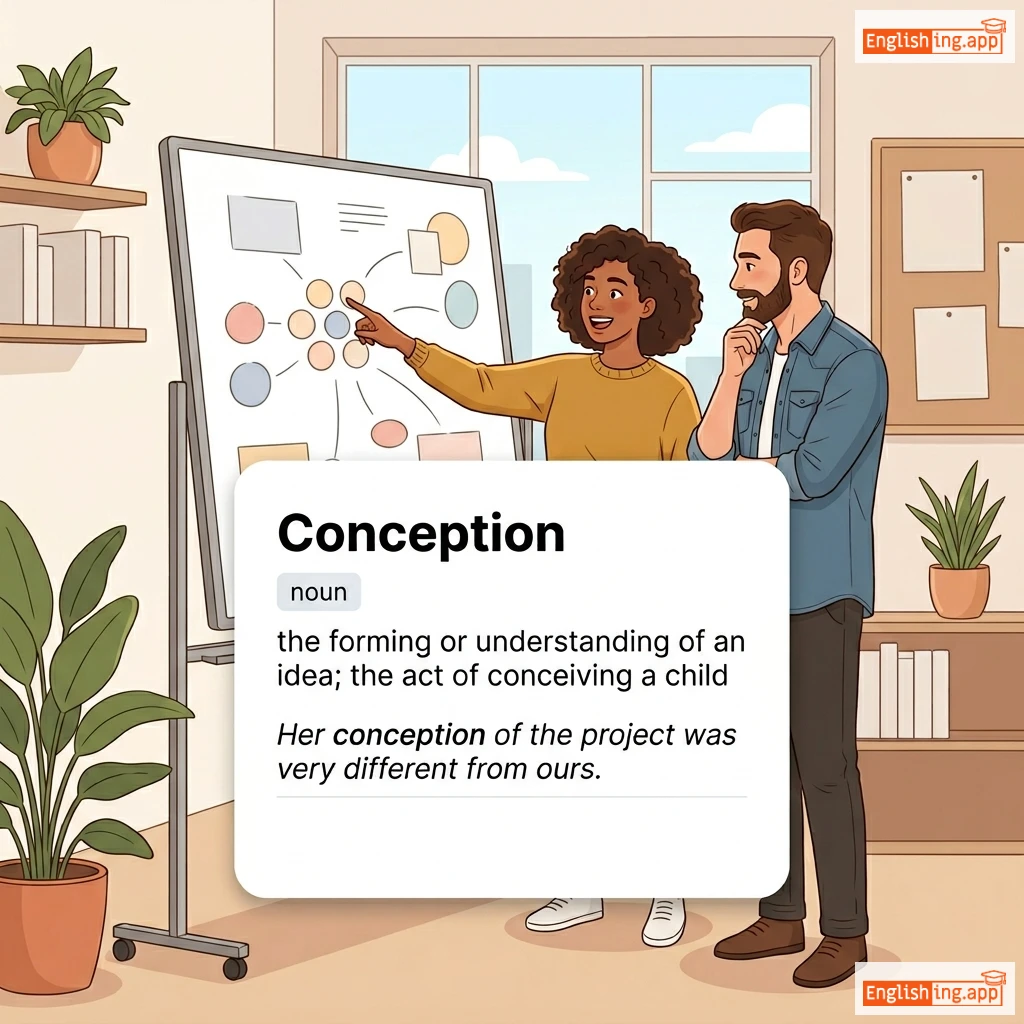 Conception definition card — visual illustration of the meaning