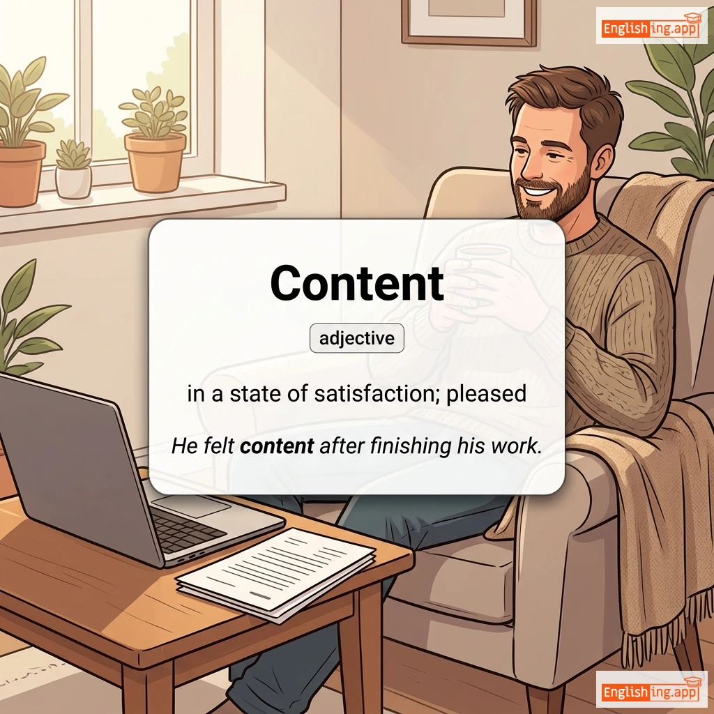 Content definition card — visual illustration of the meaning