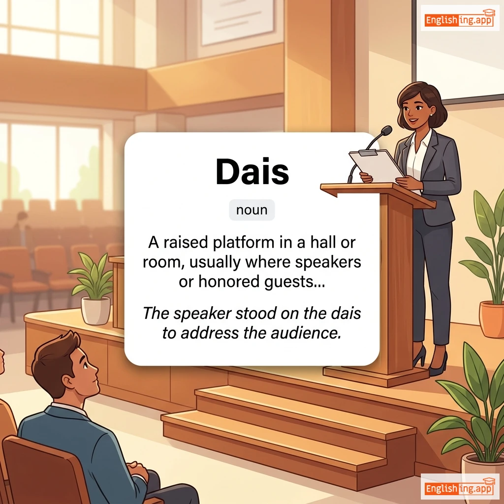 Dais definition card — visual illustration of the meaning