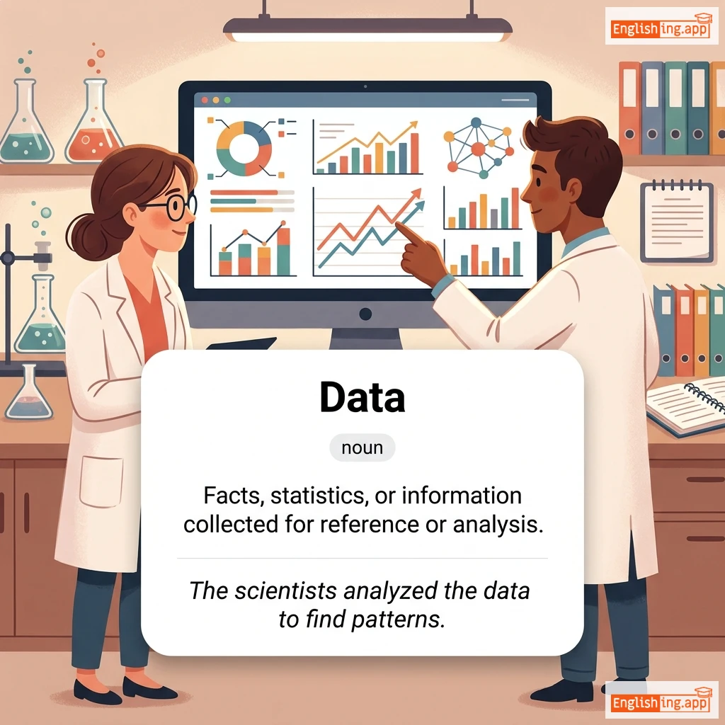 Data definition card — visual illustration of the meaning