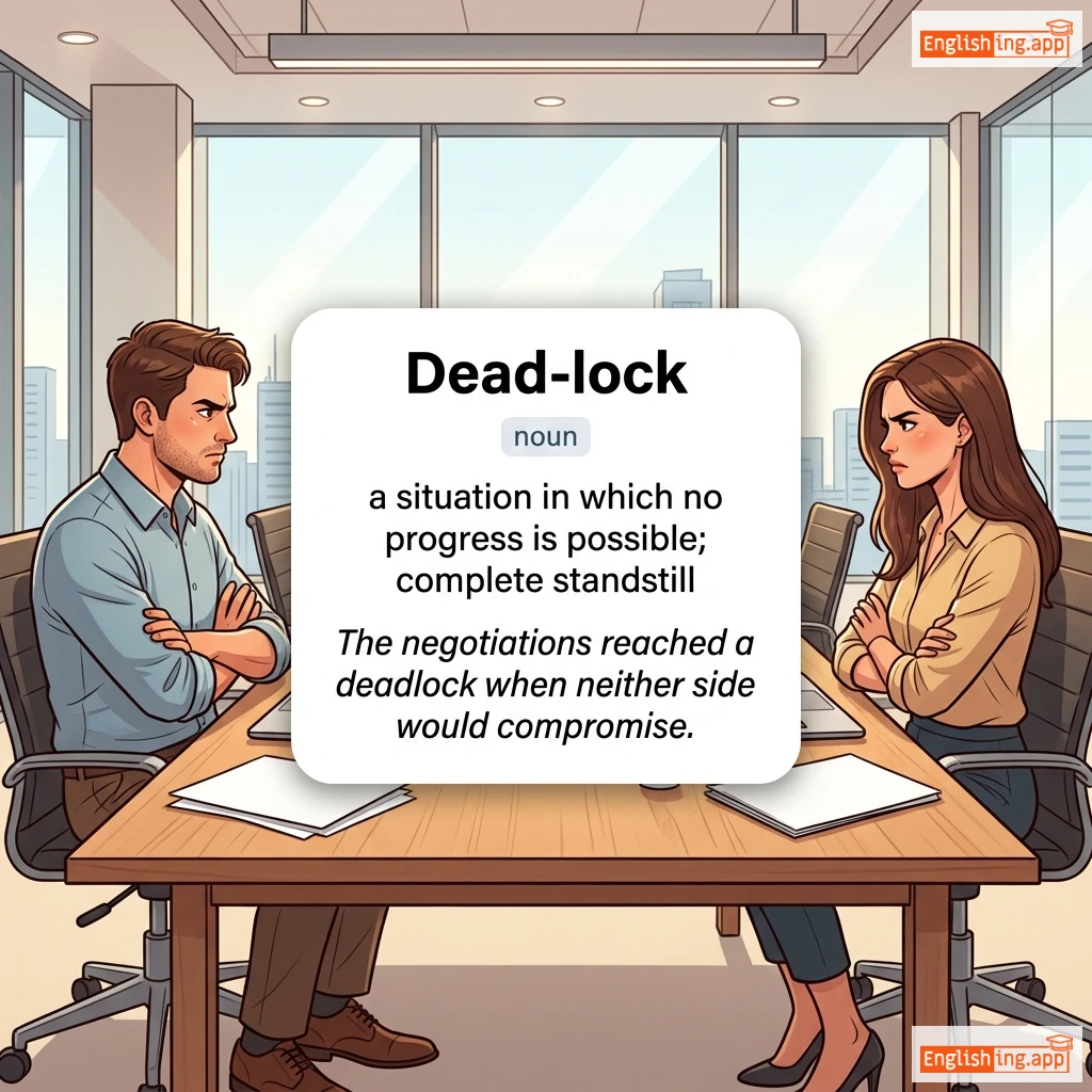 Dead-lock definition card — visual illustration of the meaning