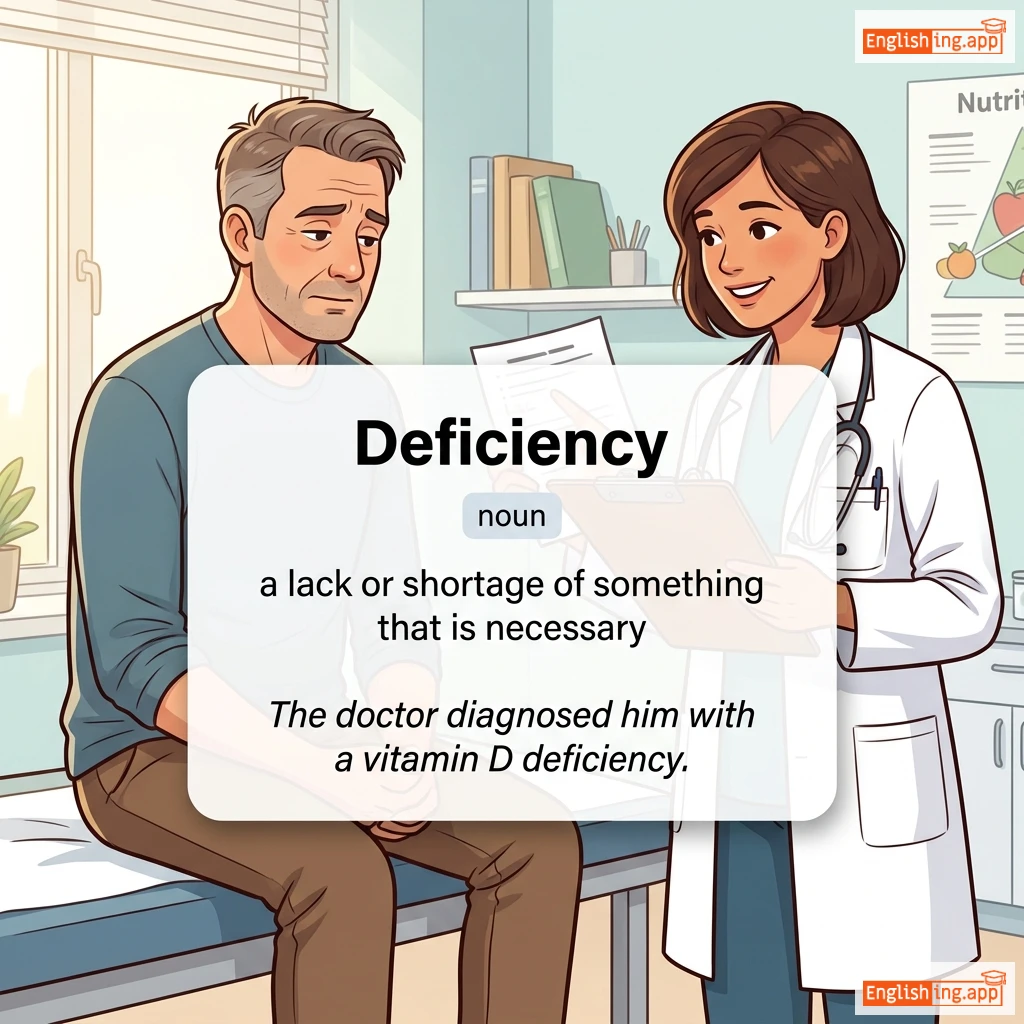 Deficiency definition card — visual illustration of the meaning