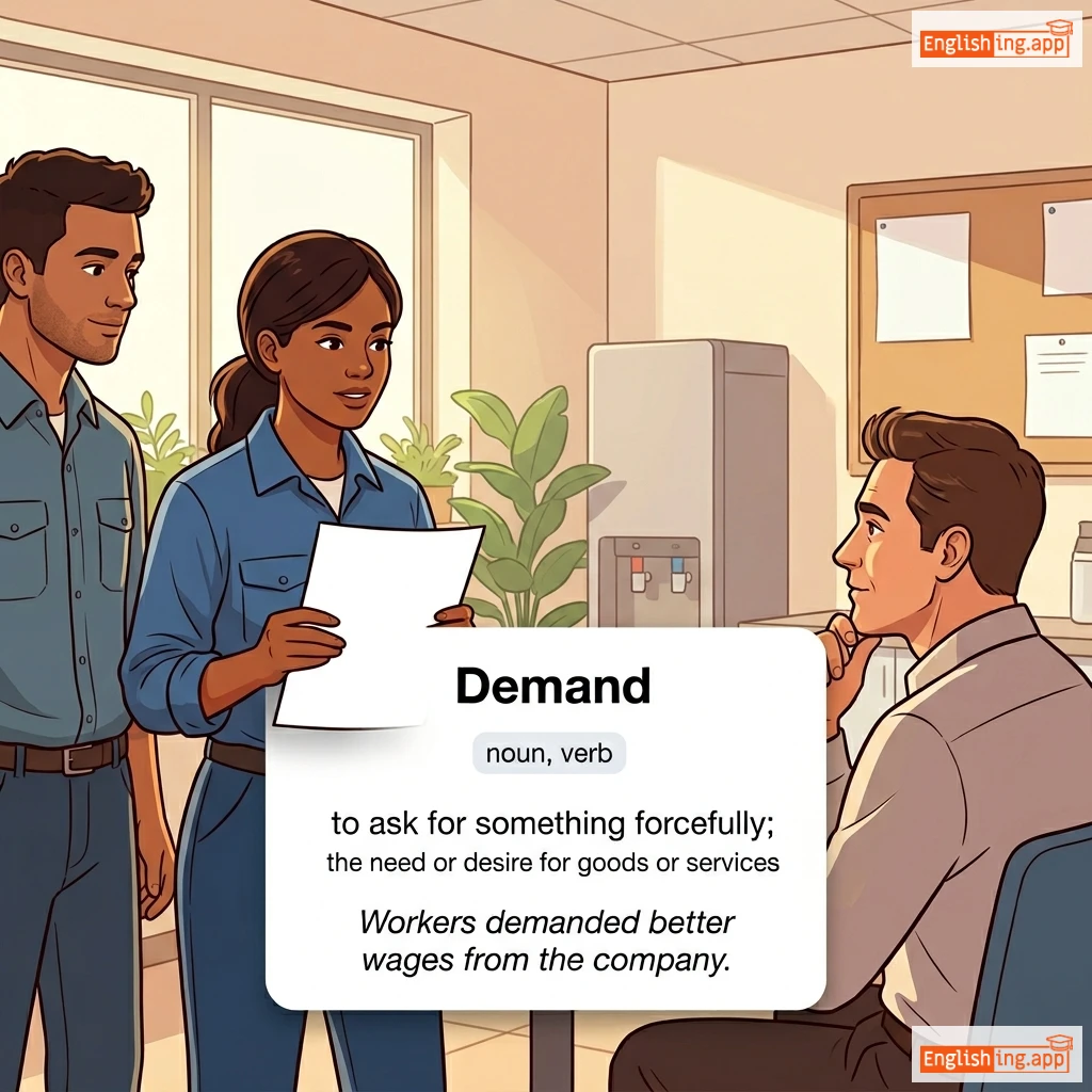 Demand definition card — visual illustration of the meaning