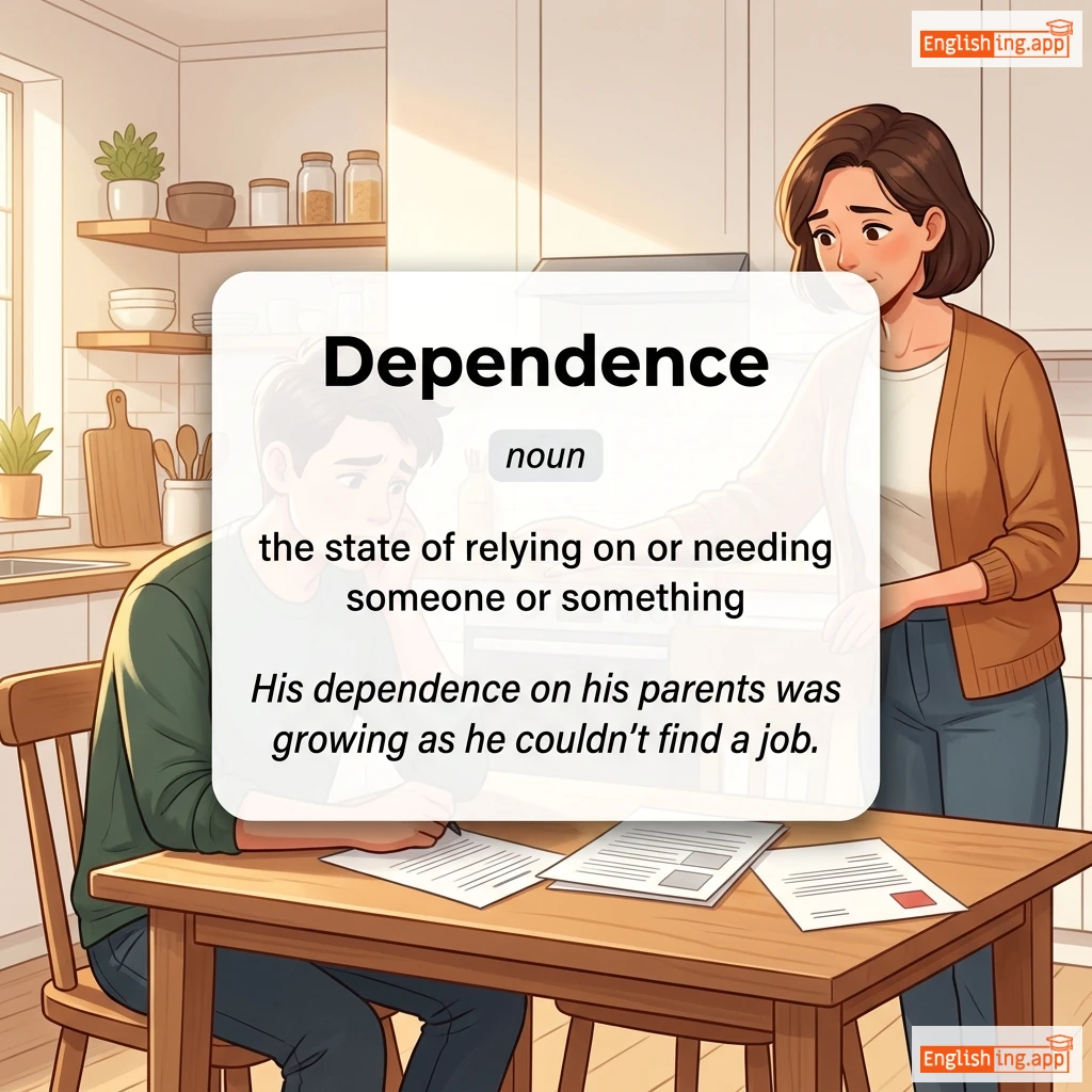 Dependence definition card — visual illustration of the meaning