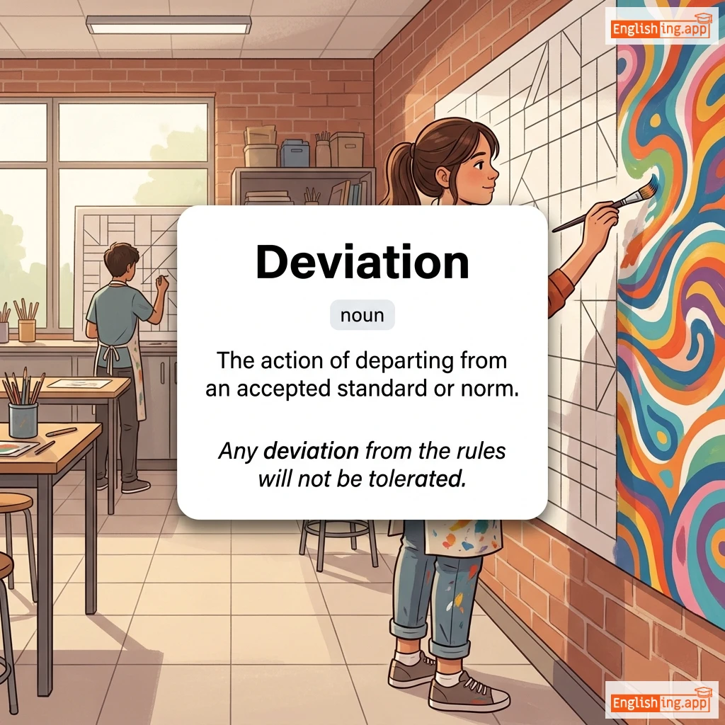 Deviation definition card — visual illustration of the meaning